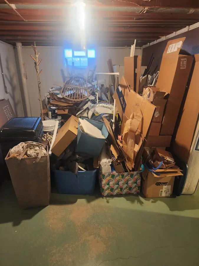 Roll-off dumpster container at job site for 15 Yard Dumpster Rental in Moscow Mills